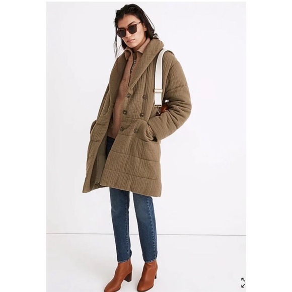 Madewell Jackets & Blazers - Madewell light spun fuming quilted jacket in distant surplus